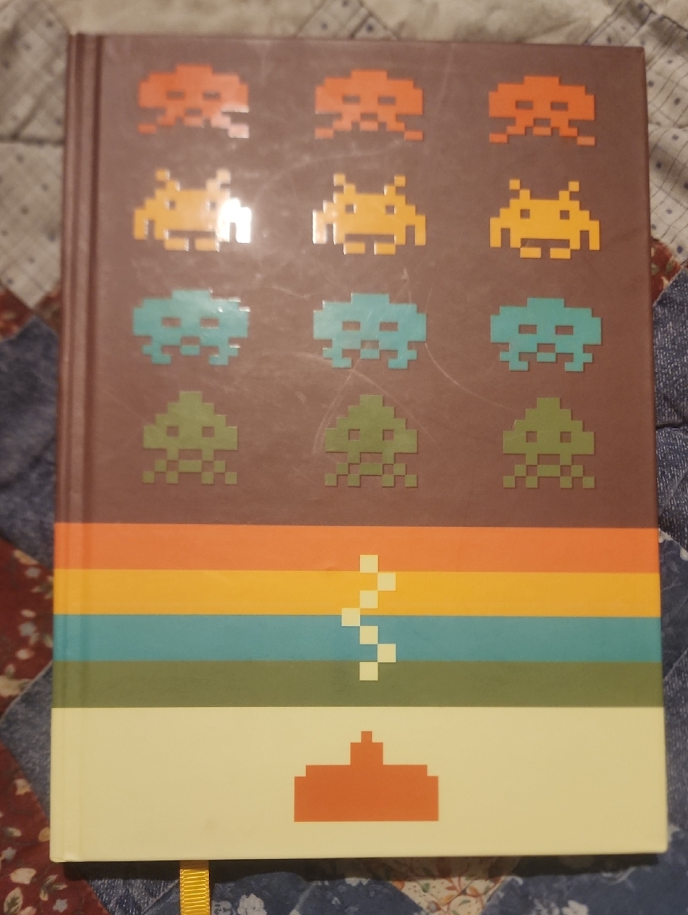 Retro 80s Video Game Space Invaders Hardcover Journal